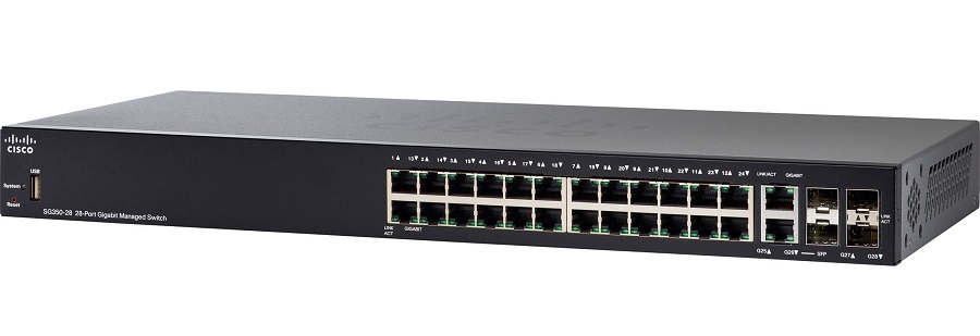 Cisco 28 Gigabit Ethernet including 2 SFP slots, 2 Gigabit Ethernet combo