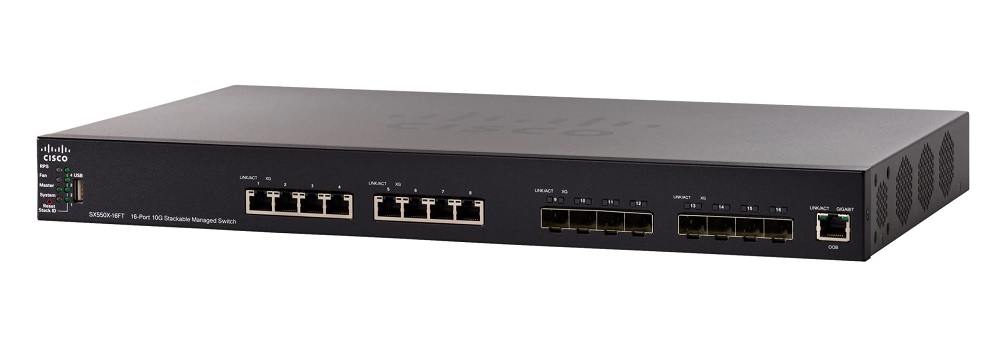 Cisco SX550X-16FT 16-Port 10G Stackable Managed Switch