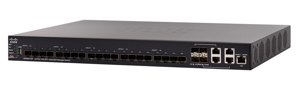 Cisco SX550X-24F 24-Port 10G SFP+ Stackable Managed Switch