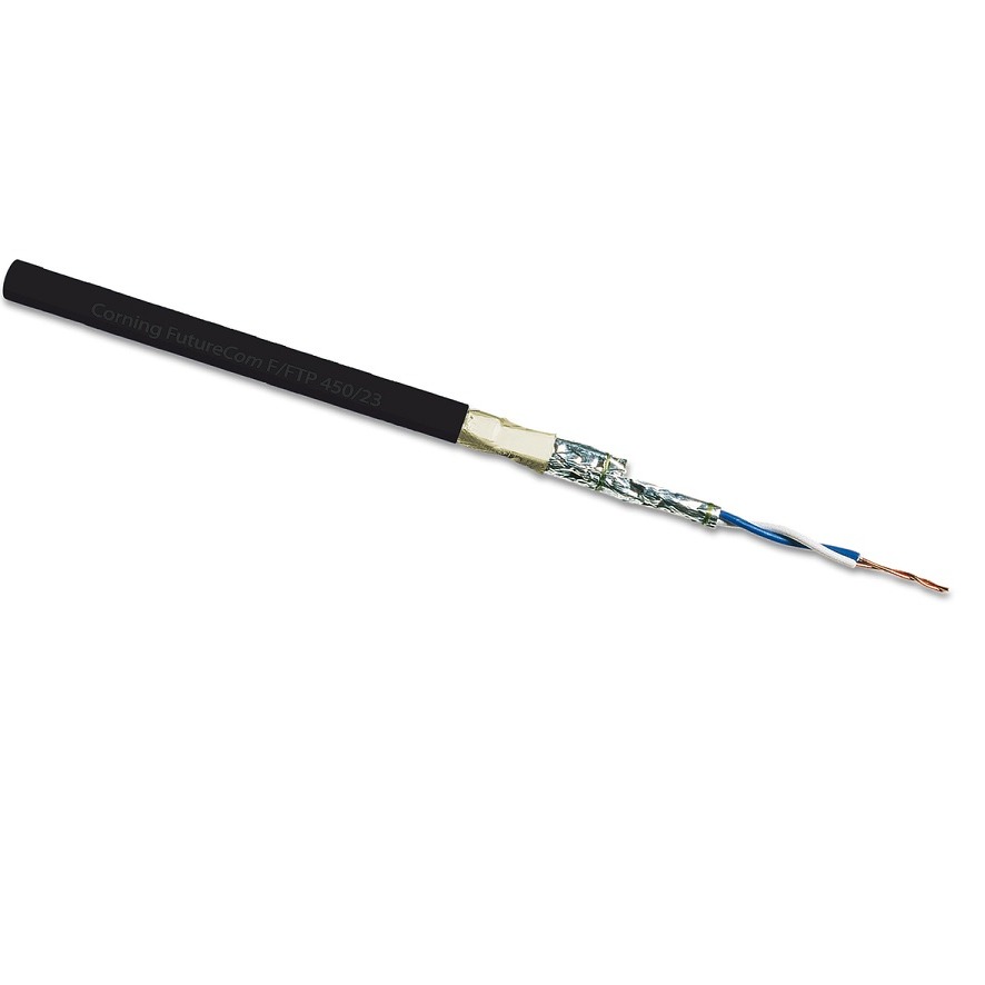 Copper Datacom F/FTP 450/23, Outdoor , Category 6, PE, Fca  4P, Black