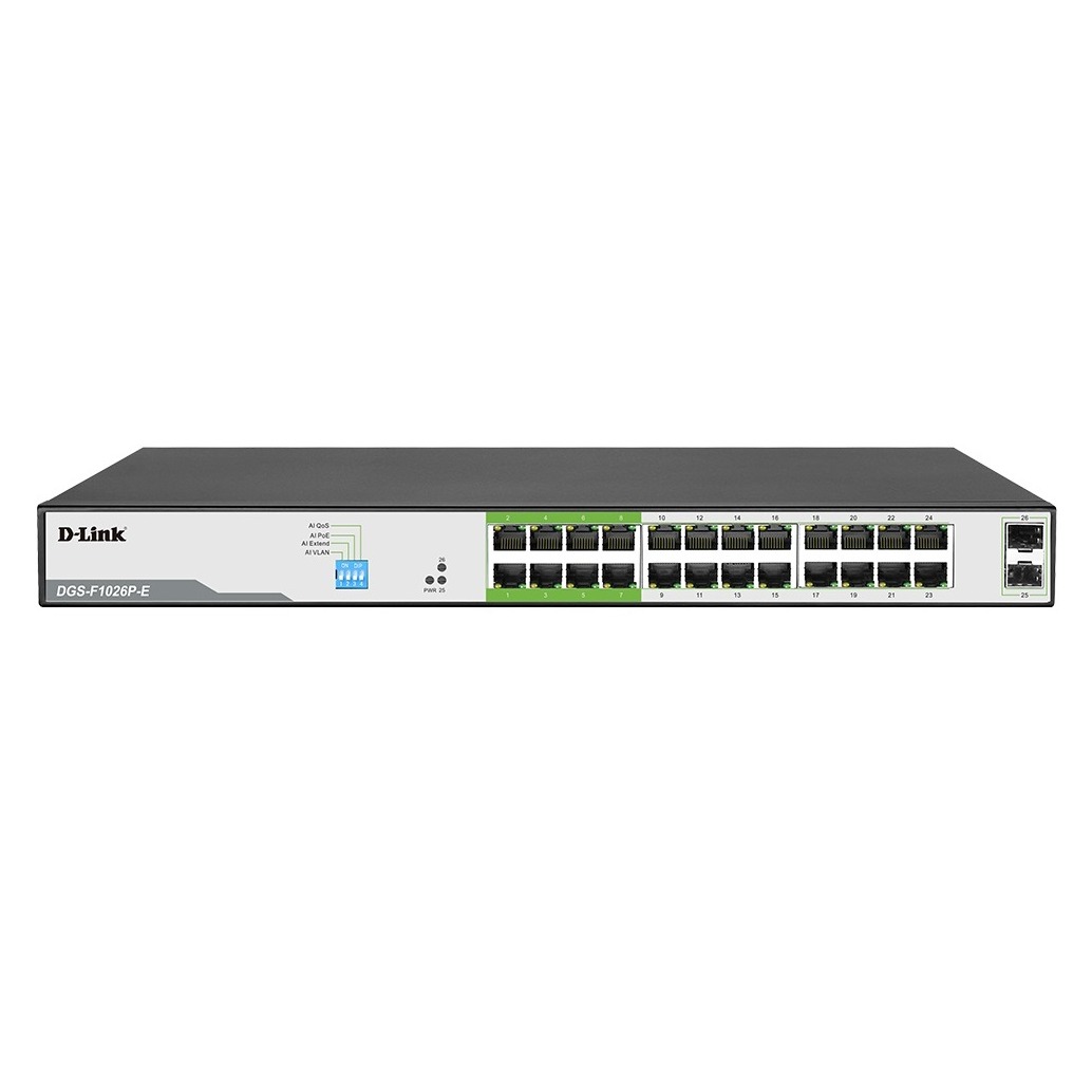 250M 24 1000 Mbps PoE Switch with 2 SFP Ports