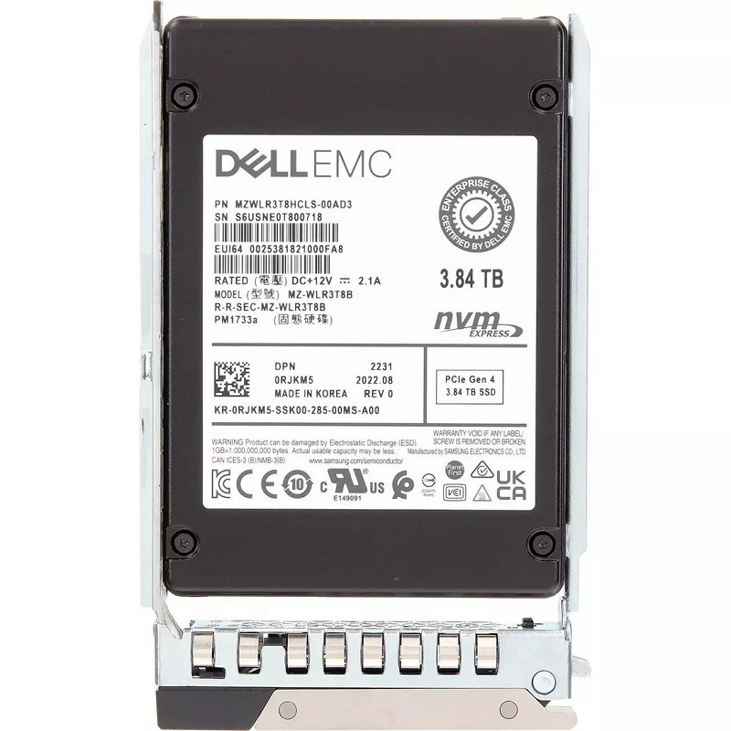 Dell 3.84TB PCIe NVMe 2.5