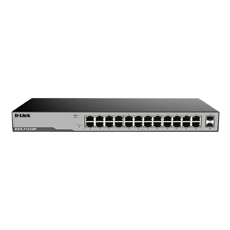 24 Port Gigabit Unmanaged POE Switch with 2 SFP ports 250 watts