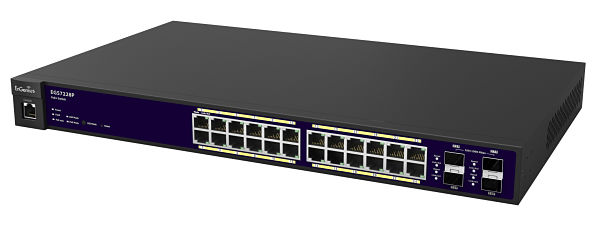 24-Port Gigabit PoE+ L2 Managed Switch with 4 Dual-Speed SFP