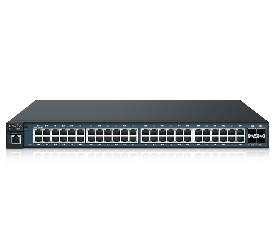 48-Port Gigabit Managed Smart Switch with 4 Dual Speed SFP with console port