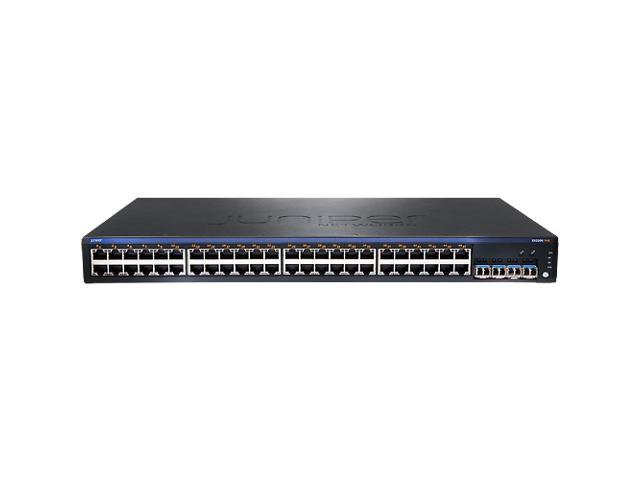 EX 2200, 48-port 10/100/1000BaseT (48-ports PoE+) with 4 SFP uplink ports