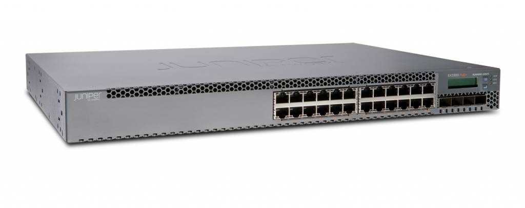 EX3300, 24-port 10/100/1000BaseT (24-ports PoE+) with 4 SFP+ 1/10G uplink ports