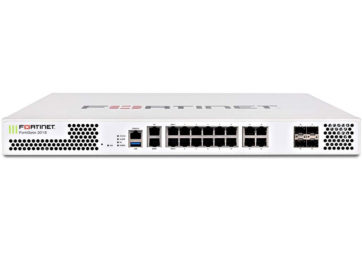 FortiGate-201E Hardware plus 3 Year 8x5 FortiCare and FortiGuard Unified (UTM) Protection