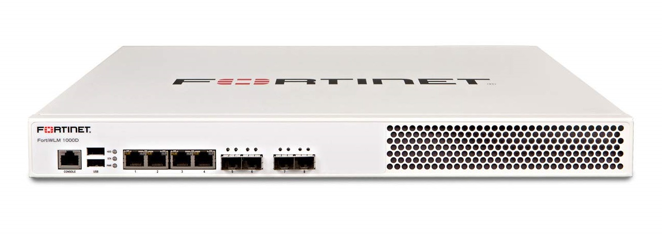 FortiWeb-400E, 4 x GE RJ45 ports, 4 x SFP GbE ports, 8GB RAM, 1 x 480GB SSD Storage, Single PSU