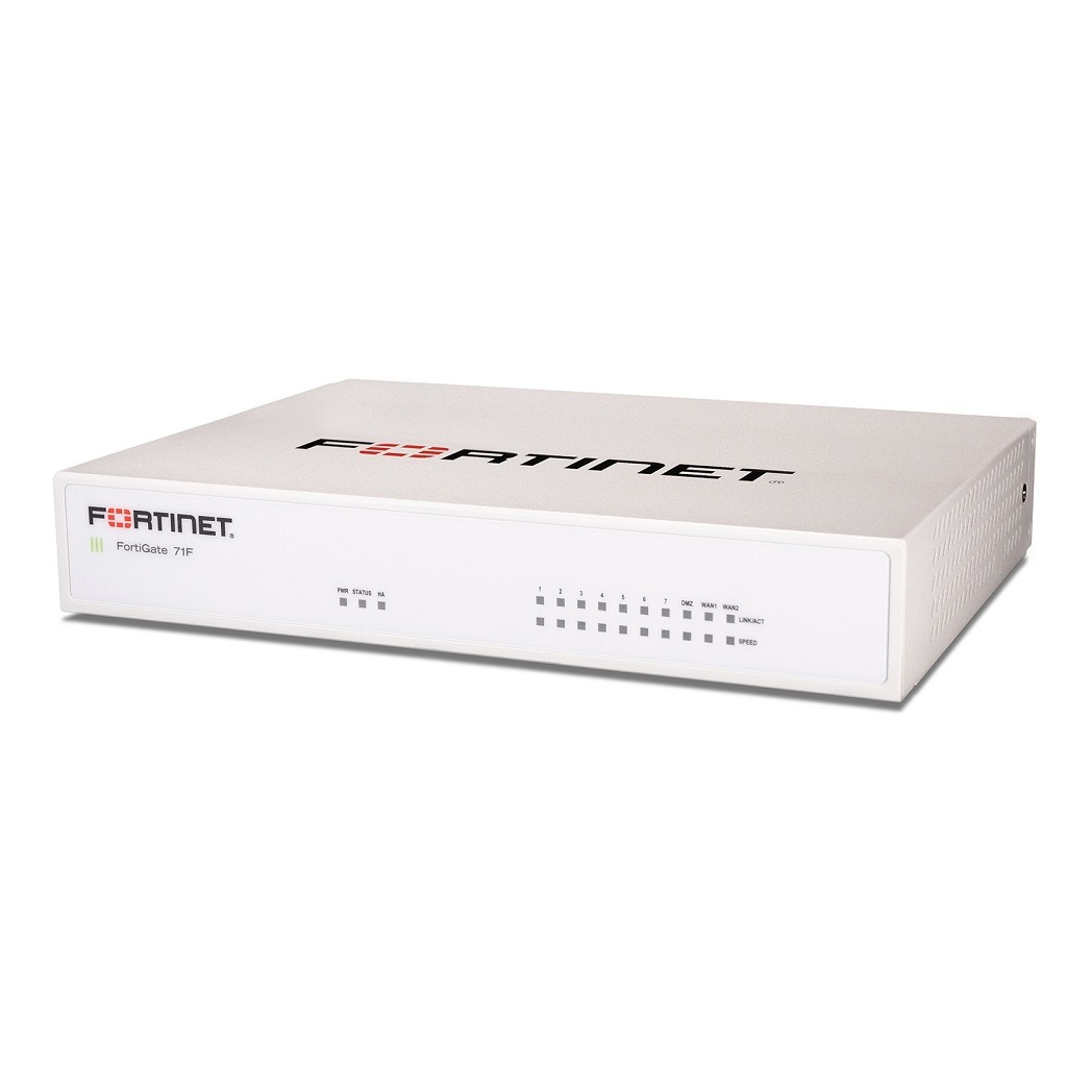 FortiGate-71F Hardware plus 3 Year FortiCare Premium and FortiGuard Unified Threat Protection (UTP).