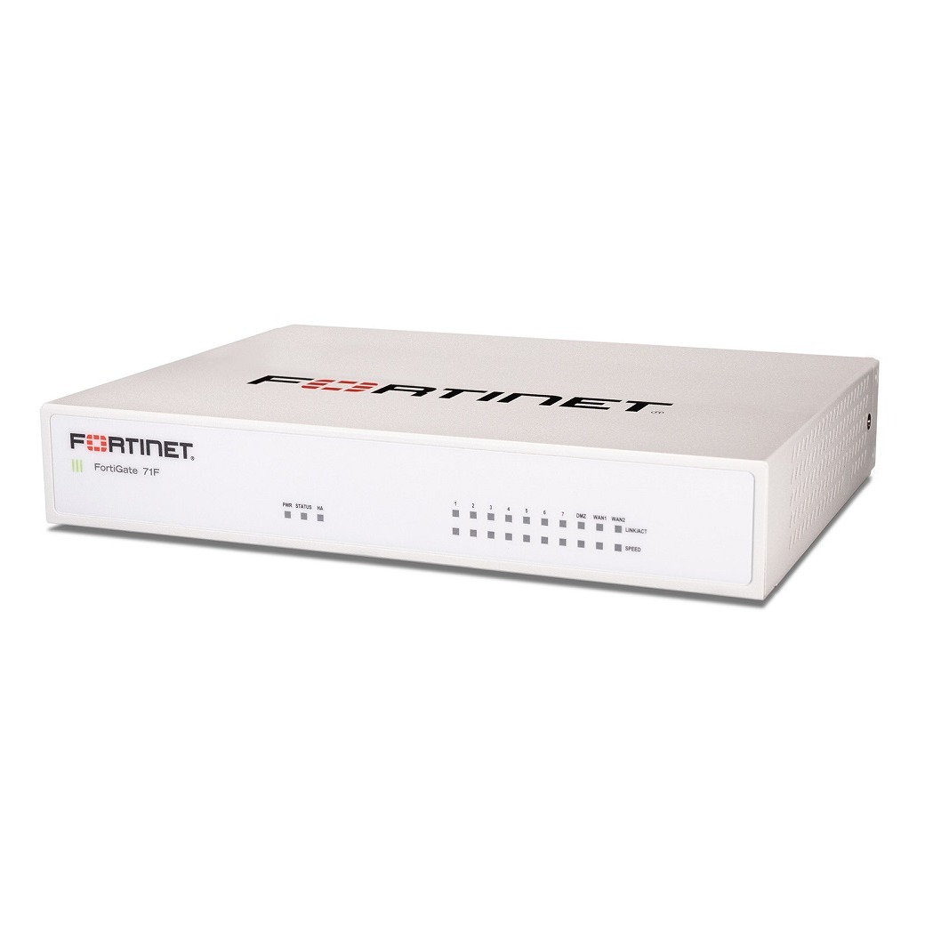 FortiGate-71F Hardware plus 5 Year FortiCare Premium and FortiGuard Unified Threat Protection (UTP).