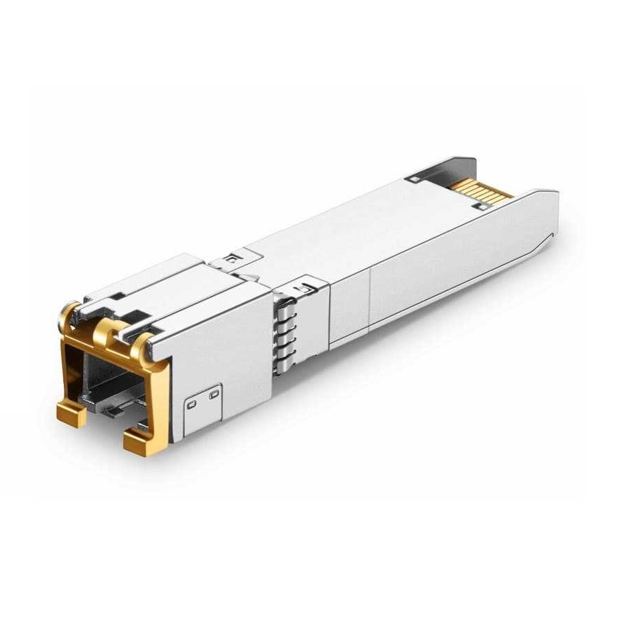 10GE copper SFP+ RJ45 Transceiver (30m range) 10GE copper SFP+ RJ45 transceiver module (30m range) for systems with SFP+ slots.