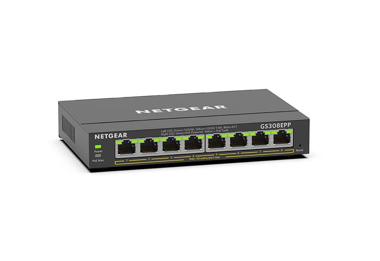 Netgear 300 Series SOHO Plus (GS308EPP) 8-Port PoE+ Gigabit Ethernet Plus Switch (123W)