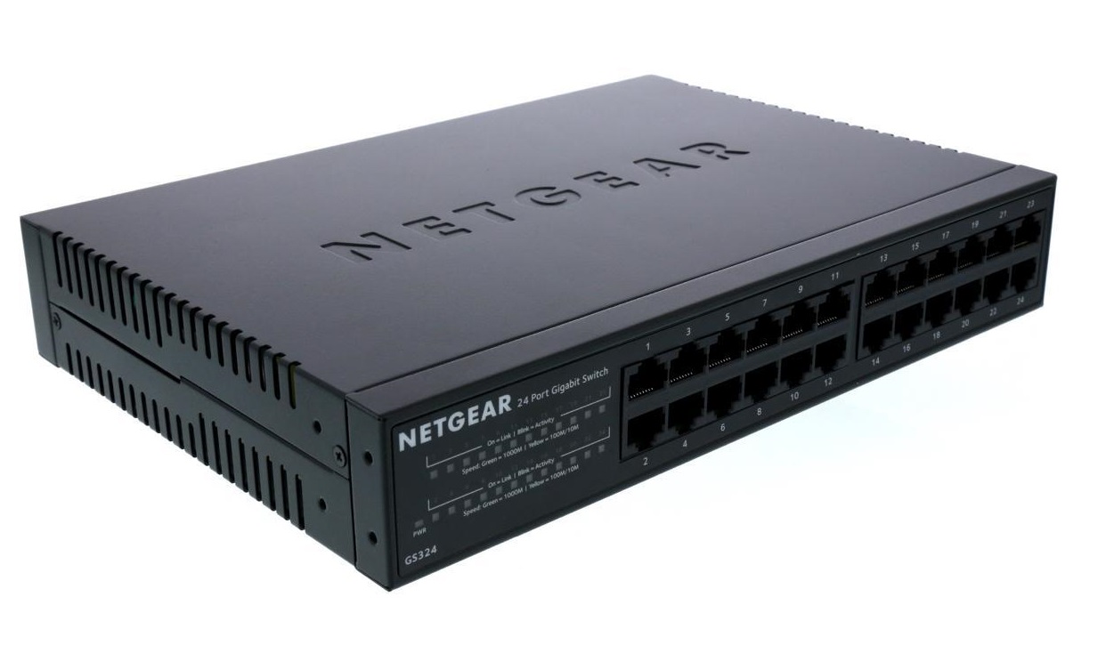NETGEAR GS324, 24 Port Gigabit Unmanaged Switch(Rackmount)