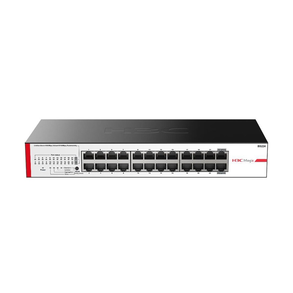 H3C Magic BS224 (9801A5B0), 24 Port Giga Layer 2 Unmanaged Switch