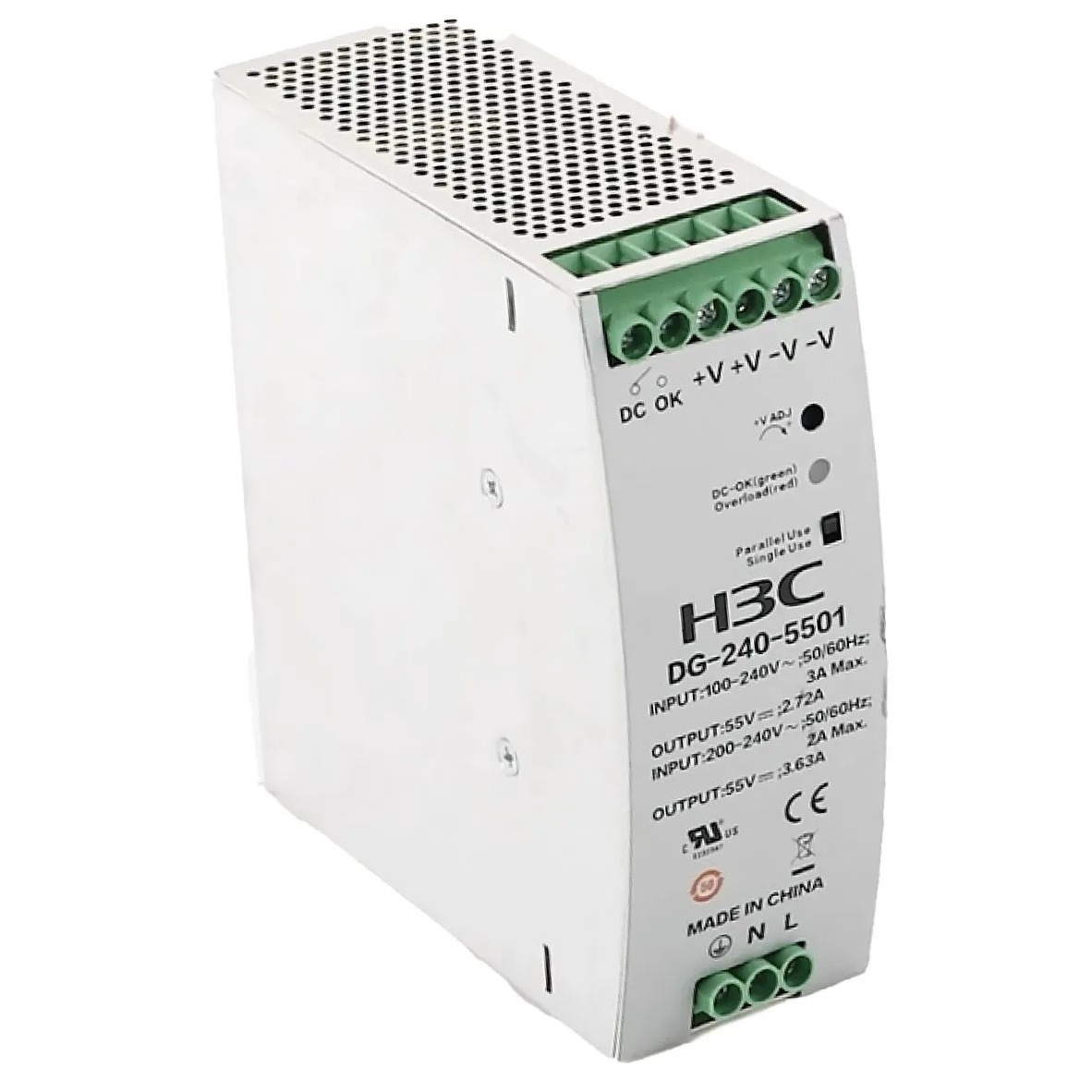 H3C DIN-Rail-Mount 150W PoE AC Power Supply Module for Industrial Ethernet Switches