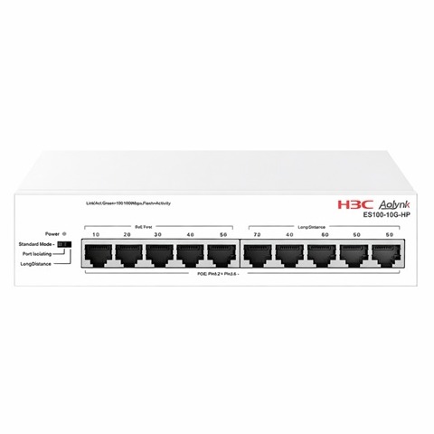 H3C Aolynk ES100-10G-HP 8 Port Gigabit PoE Switch