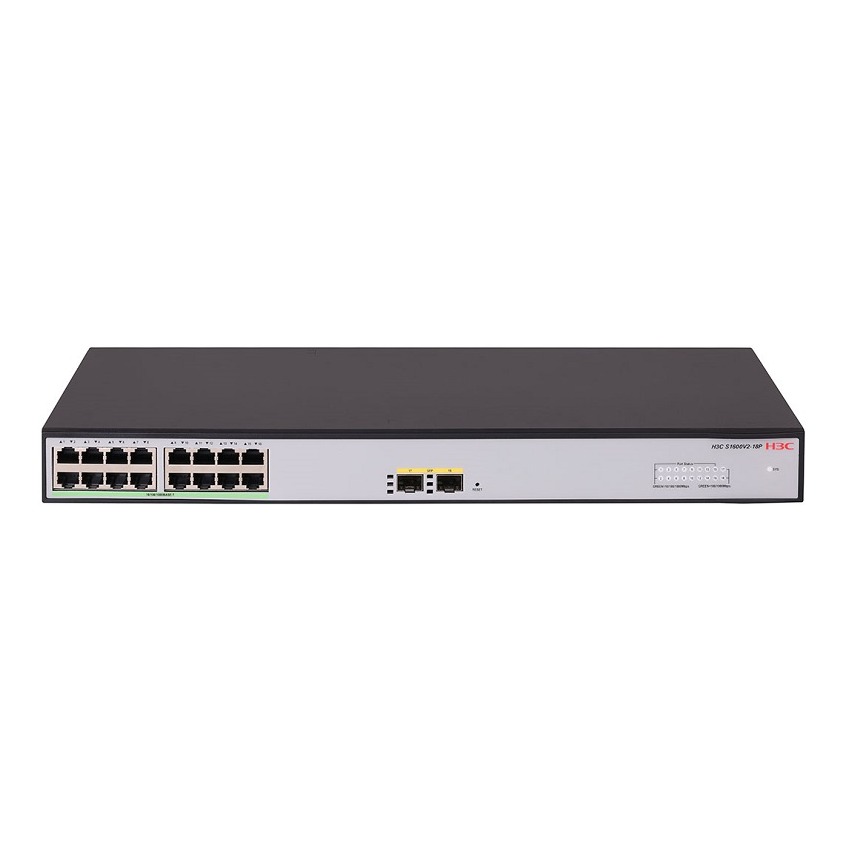 H3C S1600V2-18P (9801A682) 16 Port Giga with 2 x 1G SFP port Layer 2 Cloud Smart Managed Switch