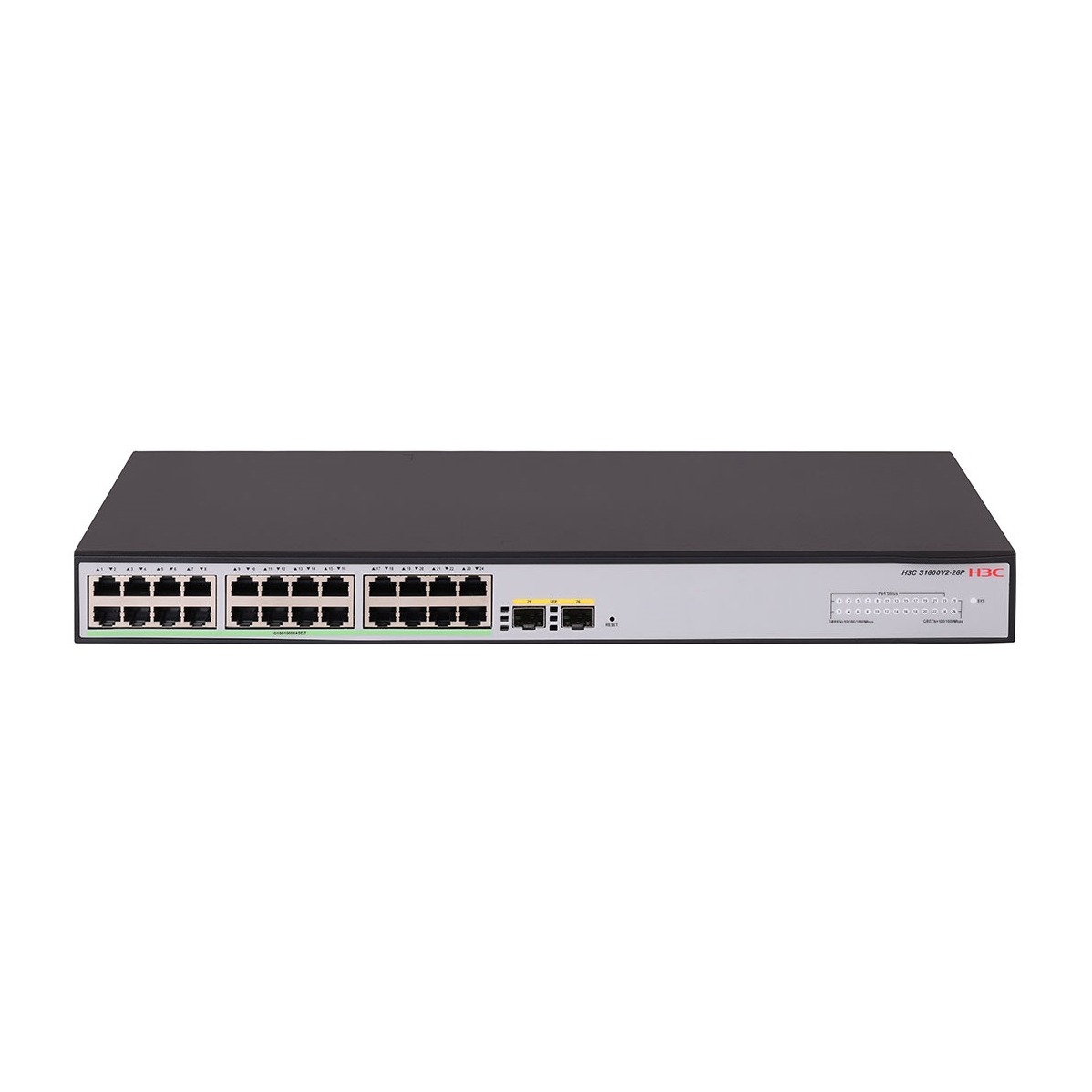 H3C S1600V2-26P (9801A67V)  24 Port Giga with 2 x 1G SFP port Layer 2 Cloud Smart Managed Switch