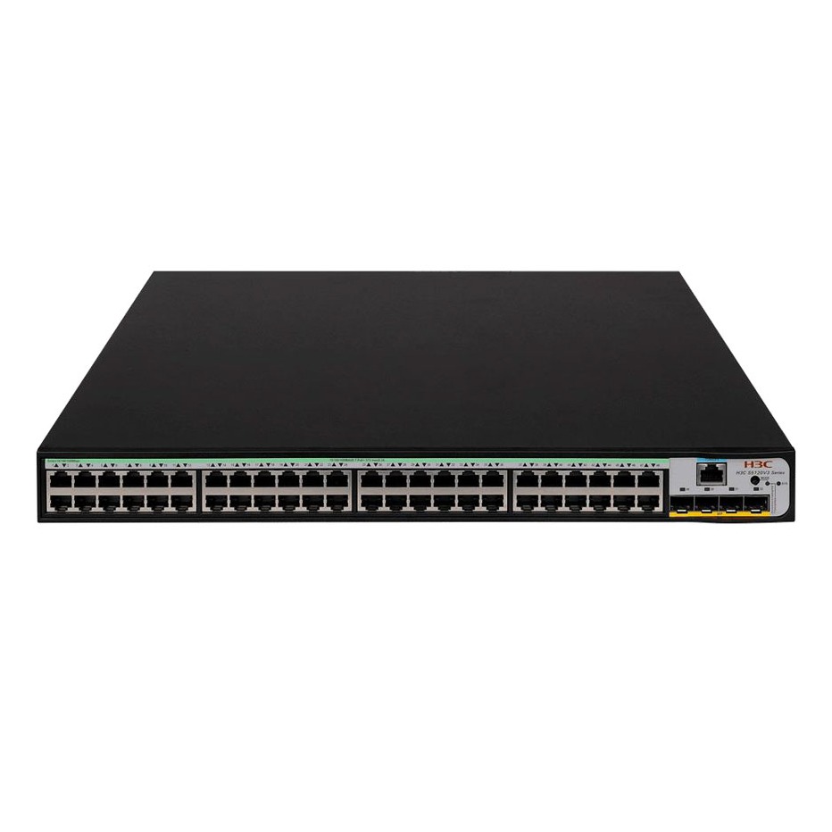 H3C S1850V2-52X-PWR L2 Ethernet Switch with 48*10/100/1000BASE-T PoE+ Ports and 4*1G/10G BASE-X SFP Plus Ports,(AC)