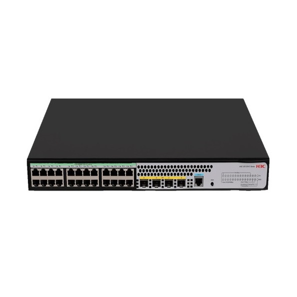 H3C S5120V3-28S-PWR-LI L2 Ethernet Switch with 24*10/100/1000BASE-T PoE+ Ports and 4*1G/10G BASE-X SFP Plus Ports,(AC)