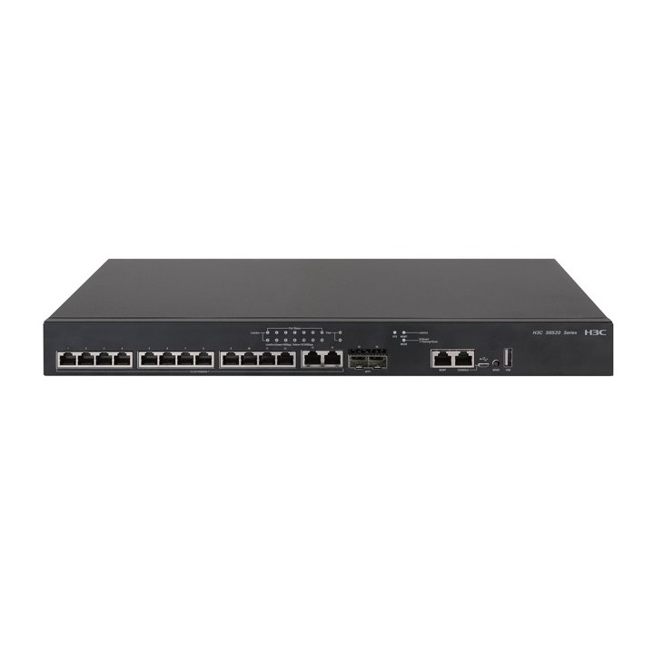 H3C S6520X-16XT-SI L3 Ethernet Switch with 14*1G/2.5G/5G/10GBase-T Ports and 2*1G/10GBase-X SFP Plus Ports,(AC)