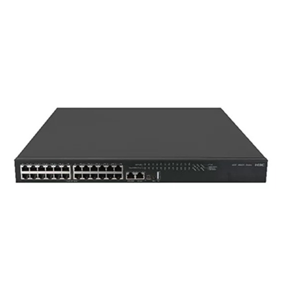 H3C S6520X-26MC-UPWR-SI, 24 Ports 1G/2.5G/5GBase-T UPoE , 1 × expansion slot, 2 × power module slots Layer 3 Managed Switch