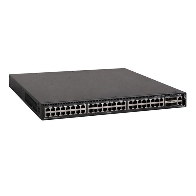H3C S6520X-54XC-UPWR-SI, 48 Ports 1G/2.5G/5G/10G Base-T UPoE with 4 × QSFP, 1 × expansion slot, 2 × power module slots