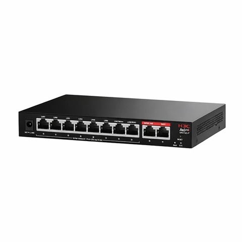 H3C Aolynk UR210G-P , 8 x GE LAN POE+ 75W (6 x GE LAN, 2 x GE LAN/WAN) and 2 x GE WAN (1 x GE WAN/LAN) Enterprise Router
