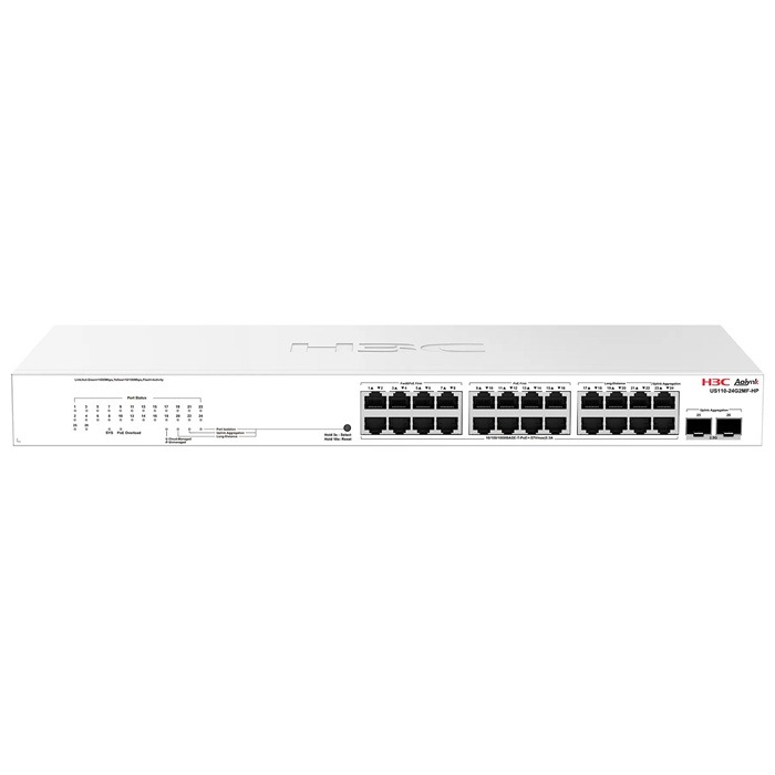 H3C Aolynk US110-24G2MF-HP , 24 Port Giga POE+ 370...