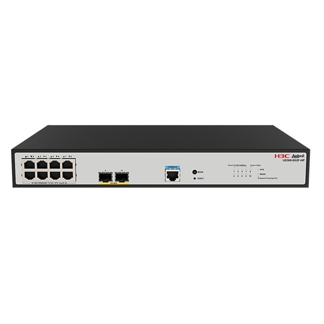 H3C Aolynk US300-8G2F-HP 8 Port PoE Cloud Switch