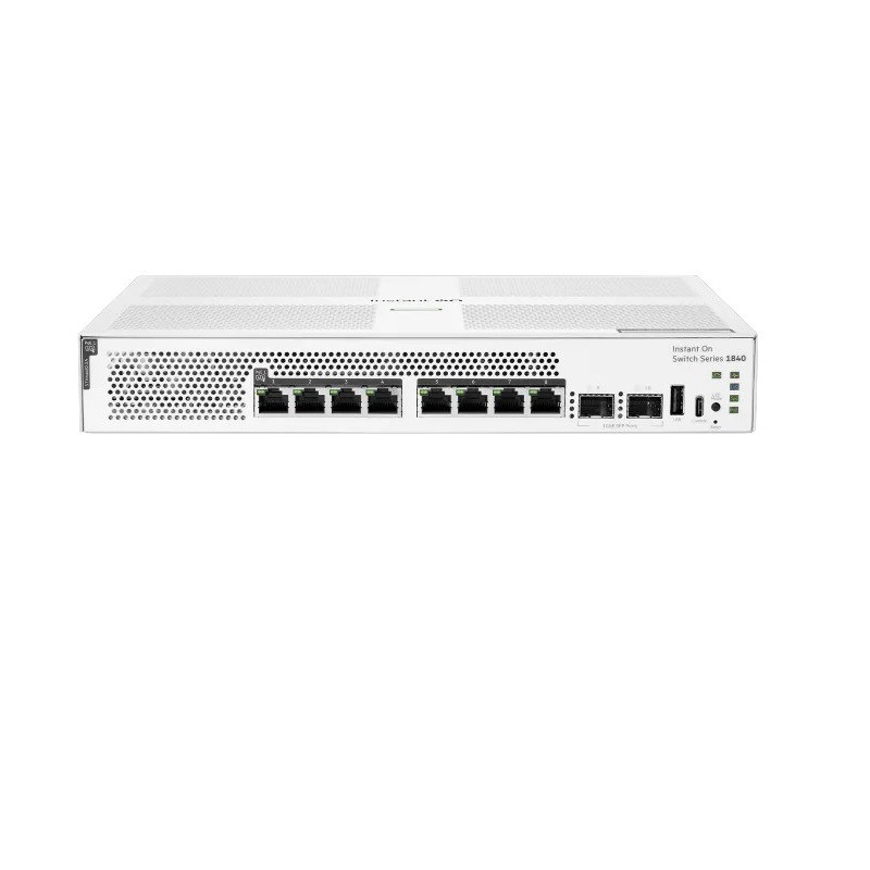 HPE Networking Instant On S5E27A, 1840 Series 8 Port Giga PoE+ 124W with 2 x SFP Uplink Port Switch