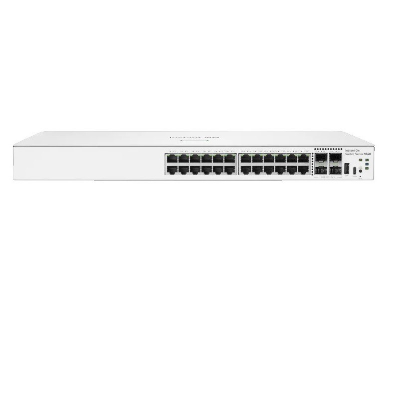 HPE Networking Instant On S5E28A, 1840 Series 24 Port Giga with 4 x 1G SFP Uplink Port Switch