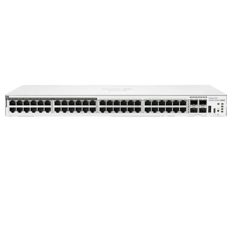 HPE Networking Instant On S5E31A, 1840 Series 48 Port Giga (24 Port POE+ 370W) with 4 x 1G SFP Uplink Port Switch