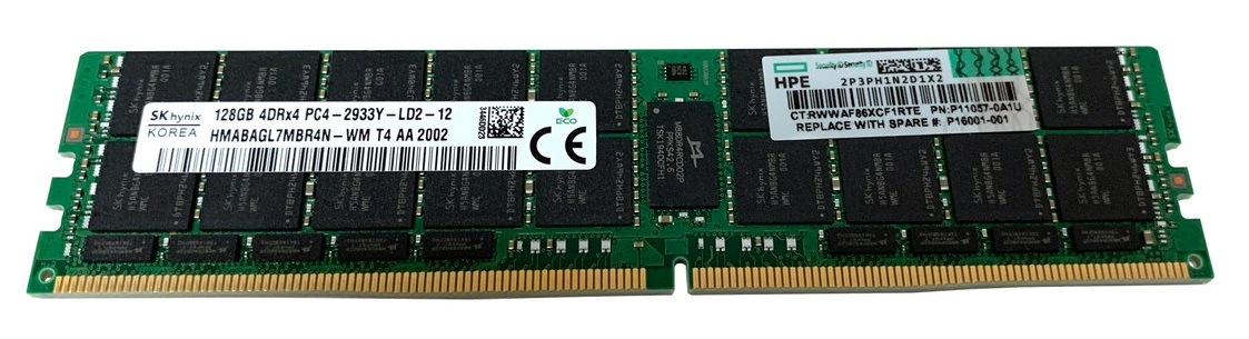 HPE 128GB (1X128GB) QUAD RANK X4 DDR4-2933 CAS-21-21-21 LOAD REDUCED SMART MEMORY KIT