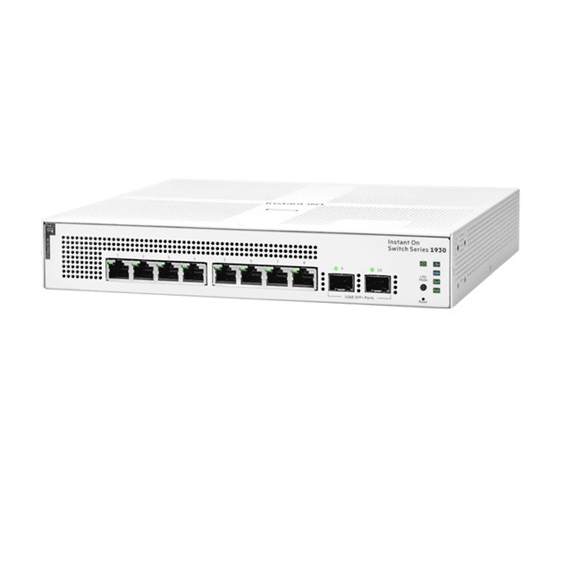 HPE Networking Instant On JL681A, 1930 Series 8 Port Giga POE+ 124W with 2 x SFP Uplink Port Switch