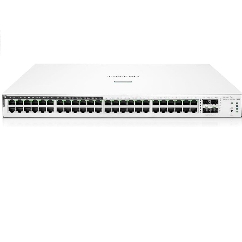 HPE Networking Instant On JL815A, 1830 Series 48 Port Giga POE+ 370W with 4 x SFP Port Switch