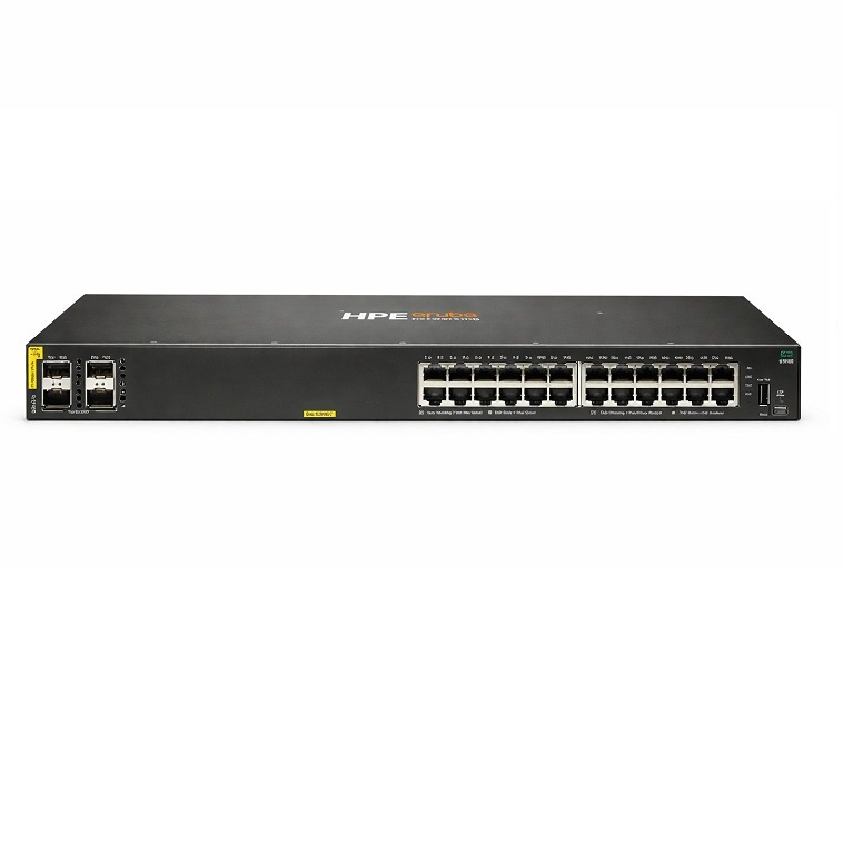 HPE Aruba Networking CX 6000 24p 10M/100M/1G Class4 PoE 4p SFP 1G 370W Switch