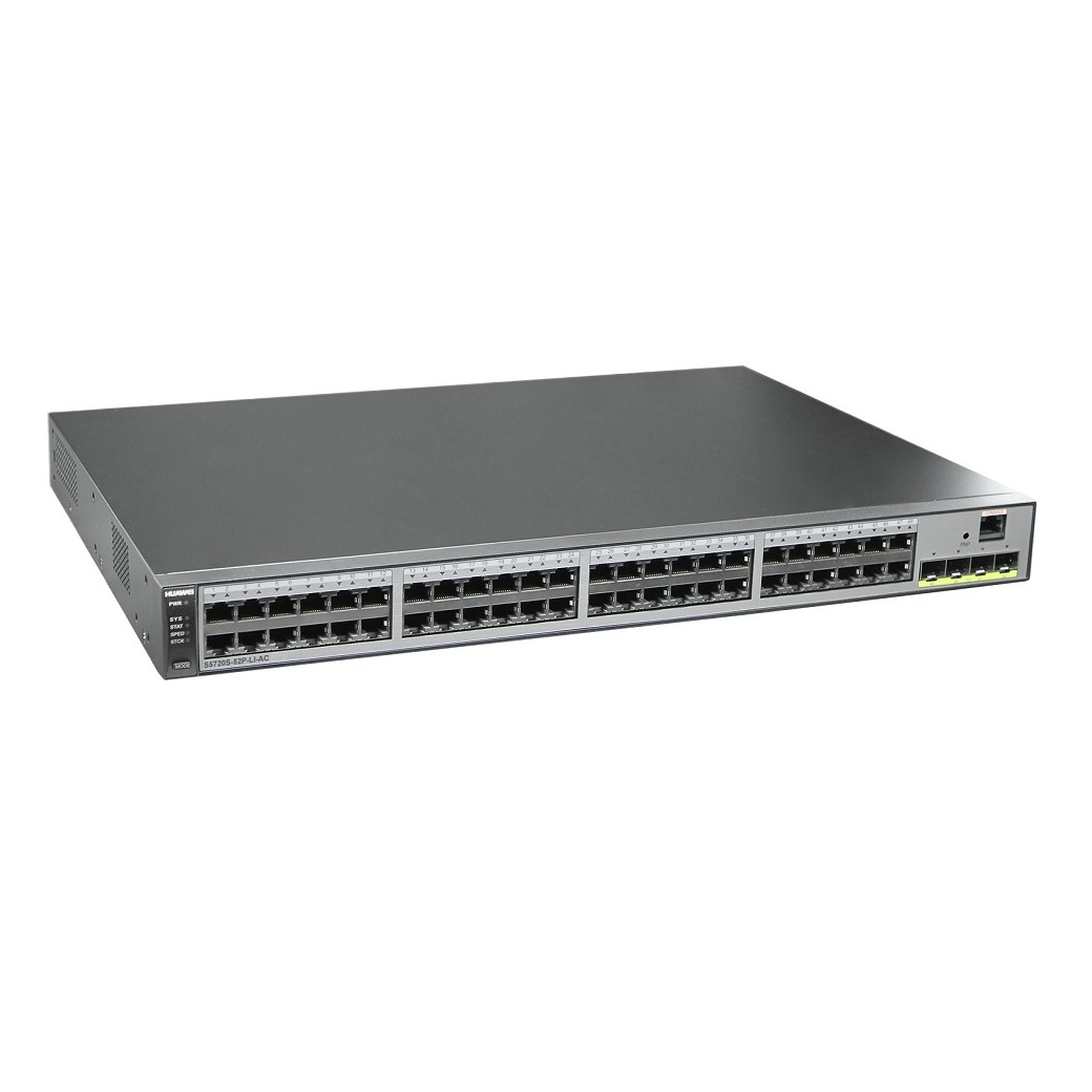 S5720S-52P-LI-AC(48 Ethernet 10/100/1000 ports,4 Gig SFP,AC power support).