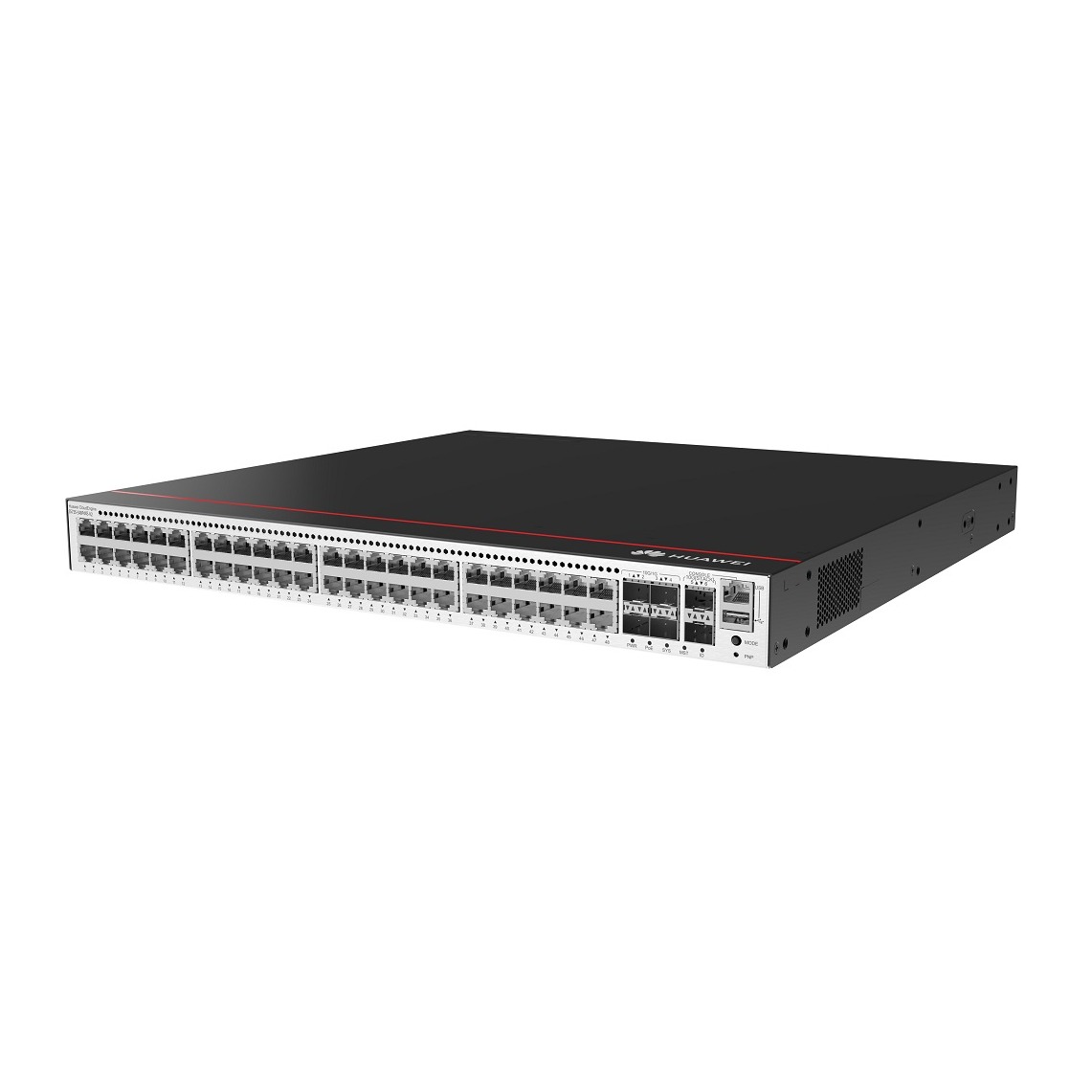 48*10/100/1000BASE-T ports, 4*10GE SFP+ ports, 2*12GE stack ports, PoE+, without power module