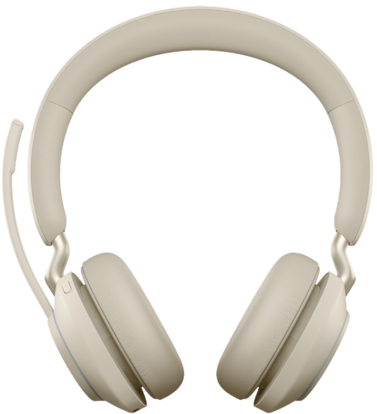 Jabra Evolve2 65 Stereo Wireless On-Ear Headset (Unified Communication, USB Type-A, Beige)