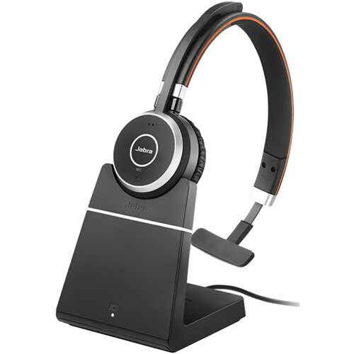 Jabra EVOLVE 65+ MS Mono Bluetooth Headset with Charging Stand