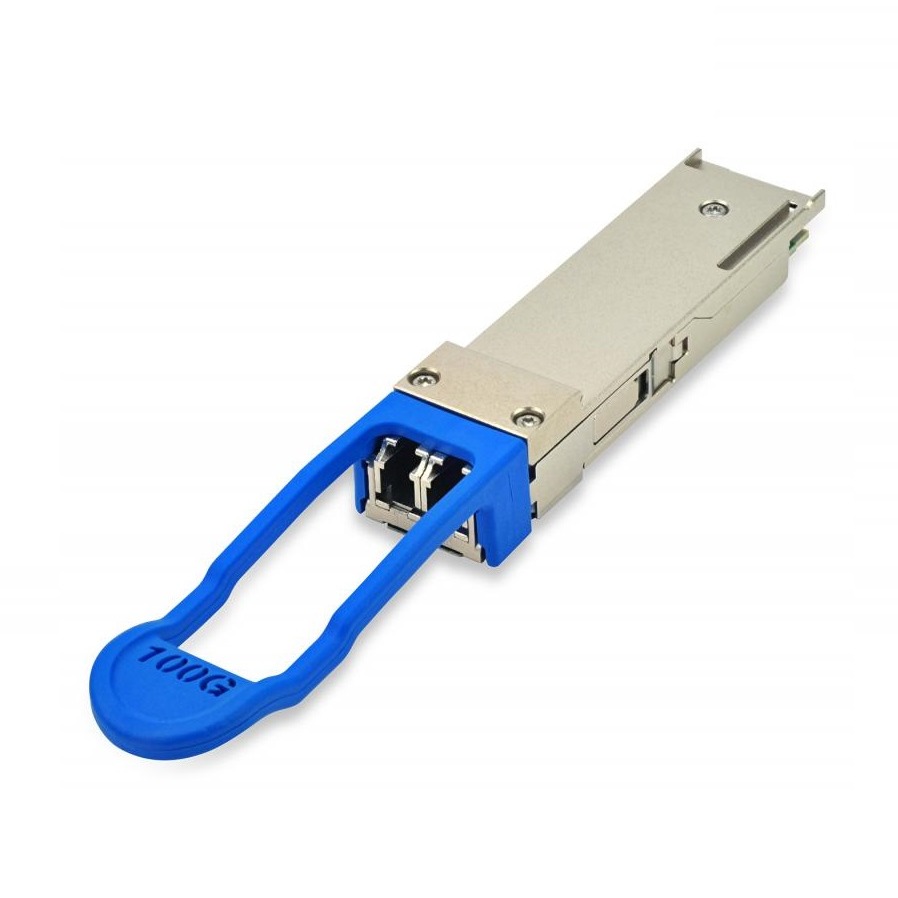 QSFP28 100GBase-CWDM4 Optics for up to 2km transmission over serial SMF.