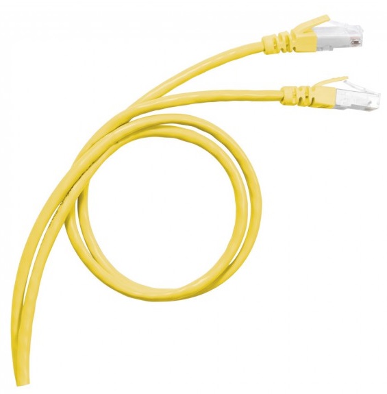 Patch cord category 6 A - S/FTP shielded - PVC - length 2 m - yellow
