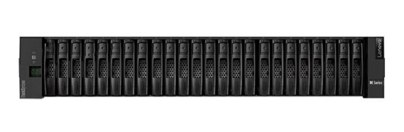 Lenovo ThinkSystem DE4000F FC All Flash Array SFF (64 GB cache, 4x 16 Gb FC base ports [no SFPs], 8x 16 Gb FC HIC ports [no SFPs])