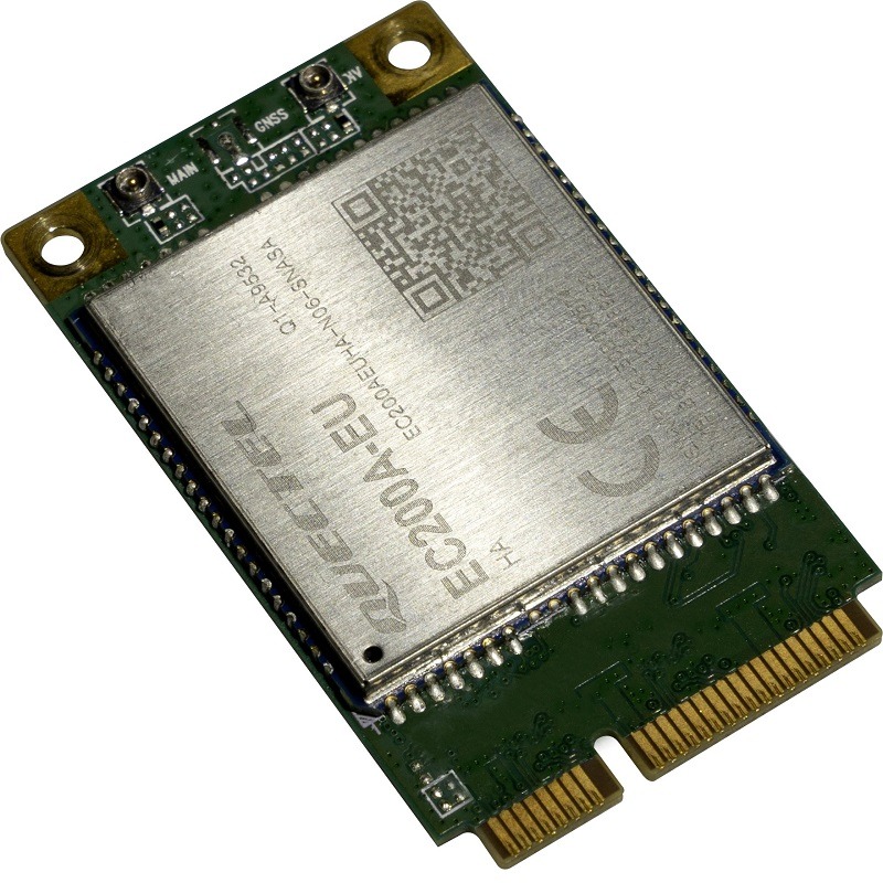 Mikrotik,R11eL-EC200A-EU,2G/3G/4G/LTE miniPCi-e card with 2 x u.FL.
