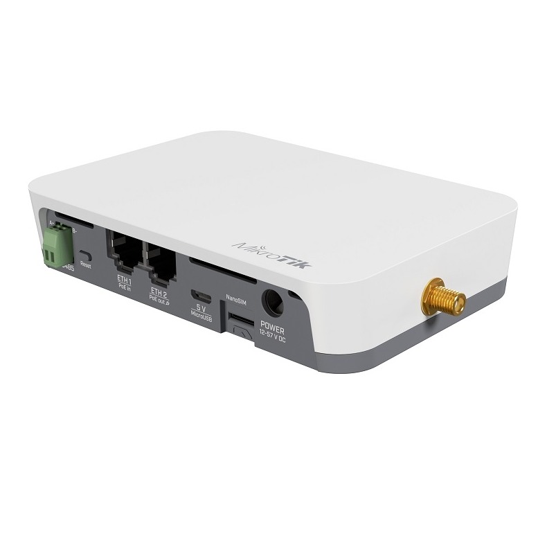 Mikrotik,KNOT LR8 kit,IoT Gateway with 650MHz CPU, 64MB RAM, 2 x 10/100Mbps Ethernet ports (PoE-in and PoE-out)