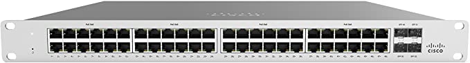 Meraki MS210-48LP 1G L2 Cld-Mngd 48x GigE 370W PoE Switch