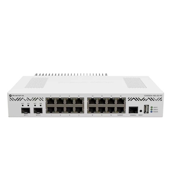 Mikrotik,CCR2004-16G-2S+PC,Cloud Core Router 2004-16G-2S+ with Annapurna Labs Alpine v2 CPU
