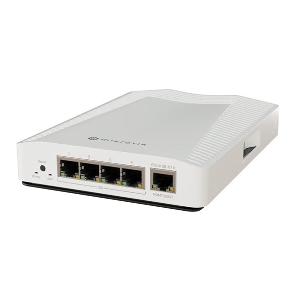 Mikrotik, Cloud Router Switch 304-4XG-IN with 4 x 1G/2.5G/5G/10G RJ45 Ethernet ports, 1 x 1G Ethernet port for management